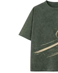 Camiseta Gráfica de Anime Samurai Verde Oscuro para Hombre, Algodón, Estilo Urbano, Estampada, Informal, de Verano, con Logotipo Personalizado, Fabricante OEM - Product Image 3