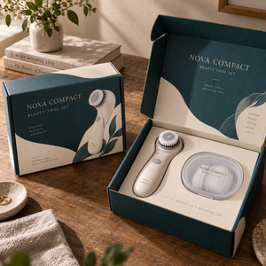 Caja de Embalaje de Cartón Corrugado Impresa Personalizada para el Set de Herramientas de Belleza NOVA - Product Image 1
