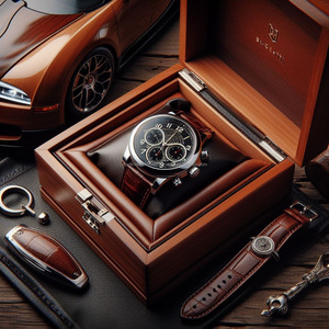 Wholesale Custom Logo Premium Wooden <b>Watch</b> Display <b>Cases</b> Packaging Containers Premium Wooden <b>Watch</b> Storage - Product Image 4