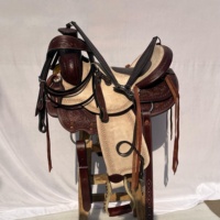 Ensemble de selle western en cuir véritable de qualité supérieure avec décorations en bois et motifs de course d'arbre d'équitation |   Raccords en acier inoxydable faits à la main, personnalisables