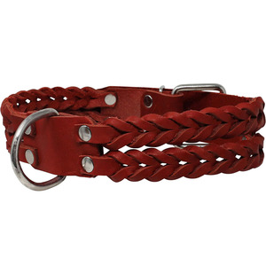 Collares ajustables de cuero trenzado para perros al por mayor, con construcción de cuero artesanal para un mayor confort a bajo precio. - Product Image 2