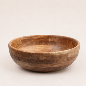Grand saladier en bois artisanal et écologique, en bois d'acacia naturel, pour servir des fruits et des collations, décoration de la maison et utilisation en restaurant - Product Image 5