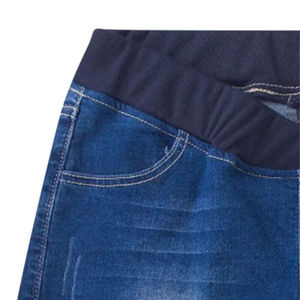 High Quality Canvas Denim Shorts Fashion High Waist Blue <b>Jeans</b> Casual Pants Elastic Waist <b>Drawstring</b> <b>Men</b> Quick Dry 180g Digital - Product Image 2