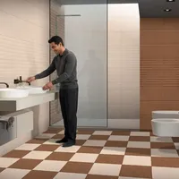 Carrelage mural en céramique blanc brillant exclusif 300x600, design robuste et minimaliste, parfait pour l'architecture commerciale de haute qualité