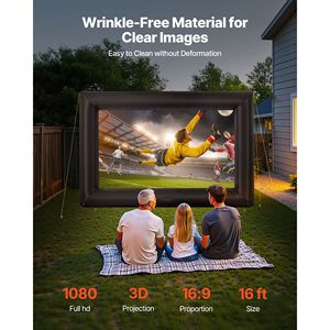 Schermo Gonfiabile per Proiezioni Esterne da 16 Piedi con Ventilatore da 250W in Tessuto Oxford per Uso con Proiettore - Product Image 2