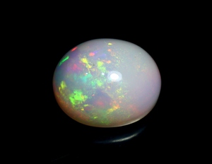 Opale d'Éthiopie naturelle cabochon – Pierre précieuse en vrac à feu arc-en-ciel éclatant, Opale Welo de qualité supérieure, Pierre de bijouterie authentique, Élégante - Product Image 1