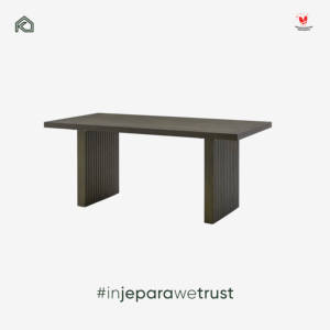 Mesa de Comedor Rectangular de Madera con Pedestal Acanalado, Mesa de Comedor de Lujo para Hotel, Restaurante, Villa, Muebles para el Hogar - Product Image 4