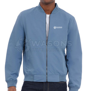 Fashion Bomber Jacket Men Winter Stand Collar Front Logo Lightweight Fabric Fit Perfect for Streetwear and Casual Outfit - Product Image 2