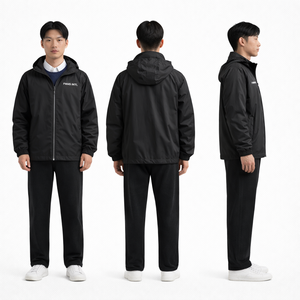 Chaqueta deportiva con capucha para hombre, ligera, transpirable, con cremallera, cortavientos, para entrenamiento de invierno, para correr, con logotipo OEM personalizable. - Product Image 5