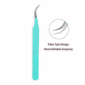 Customized Stainless Steel Eyelash Tweezers Curved Lash Tweezers - Product Image 6