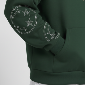 SHH INDUSTRIES Custom Rhinestone <b>Star</b> Winter Hoodie 100% Cotton Oversized Pullover Streetwear Sweatshirt Premium Quality OEM - Product Image 2