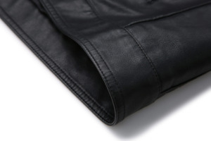 Classic Fit Men's Winter Motorcycle <b>Genuine</b> Leather Jacket Custom Stand Collar Casual Style Zipper Closure Waterproof Windproof - Product Image 6