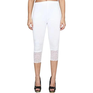 Leggings Cortos de Encaje para Mujer, Diseño Moderno, Calidad Premium, Algodón/Spandex, Color y Talla Personalizables, Cintura Alta, Estilo Formal, Suaves - Product Image 3