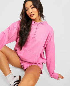 Chándales desgastados de lavado ácido Vintage de algodón personalizados para mujer, conjunto de Jogger con capucha, pantalones de chándal, conjunto de pantalones de dos piezas para mujer - Product Image 2