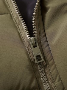 Chaleco Acolchado Reversible con Capucha para Hombre, Cierre de Cremallera, Resistente al Viento, Secado Rápido, Transpirable, Color Sólido, Ropa de Invierno Informal - Product Image 6