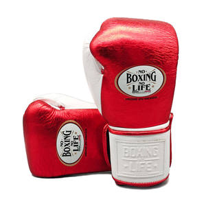 Guantes de Boxeo de Alta Calidad con Diseño 'No Boxing No Life', Piel de Vacuno Genuina, Guantes de Sparring AS-BG-5033, Precio al por Mayor - Product Image 1