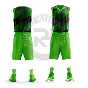 Ensemble d'uniformes de basketball de niveau club en tissu polyester, durable, léger et confortable, conçu pour les entraînements et les matchs des joueurs - Product Image 4