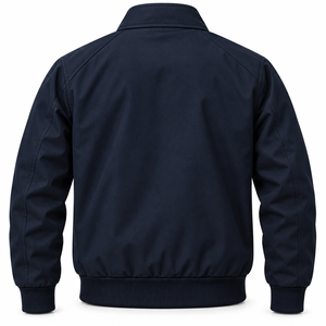 Custom Logo <b>Men</b>’s Harrington <b>Jacket</b> | Polyester <b>Zip</b> Up <b>Jacket</b> with Tartan Plaid Inner Lining | Classic Casual Windbreaker <b>Jacket</b> - Product Image 3