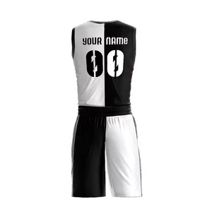 Uniforme de basket-ball pour hommes adultes, personnalisé, de haute qualité, imprimé par sublimation, tissu en maille respirant, pour les entraînements et les matchs officiels d'équipe - Product Image 4