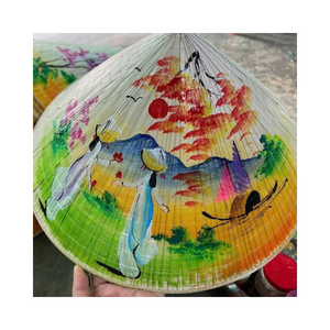 Casquette conique ajustable en feuilles de palmier naturelles, fabriquée à la main au Vietnam, traditionnelle, pour l'extérieur, les voyages, la décoration, souvenir, plage, jardinage - Product Image 6