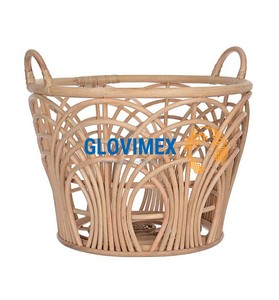 Panier de rangement écologique en bambou et rotin, design rustique, personnalisé, sûr, fait main, pour la décoration de la maison et la collecte du linge - Product Image 5