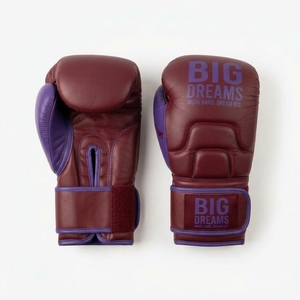 Gants de boxe en cuir PU Big Dreams bleus avec fermeture Velcro, équipement d'entraînement unisexe, à partir de 14 ans - Product Image 2