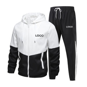Ensemble de survêtement unisexe pour homme, veste zippée et pantalon de survêtement mi-cuisse, extensible dans quatre directions, polyester léger - Product Image 6