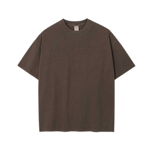 T-shirt en coton à manches courtes pour homme, coupe classique, couleur unie, col rond, jersey décontracté, tricoté, teint uni, design simple - Product Image 2