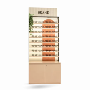 Étagère murale optique moderne en bois pour lunettes, présentoir LED pour salle d'exposition, armoire de rangement, unité de présentation de détail haut de gamme - Product Image 3