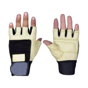Gants de fitness Tan Cream en tissu respirant pour la gym, l'entraînement et l'exercice, légers, équipement de sport, personnalisables OEM - Product Image 2