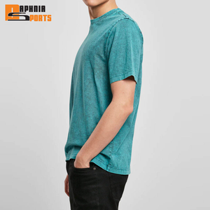 เสื้อยืดฮิปฮอปเปล่าคุณภาพสูงสำหรับทุกเพศ ขายส่งจากโรงงาน ผู้ผลิตเสื้อยืดโอเวอร์ไซส์ ผ้าฝ้าย 100% ล้างสีแบบแอซิดวอช เสื้อยืดวินเทจสั่งทำได้ - Product Image 3