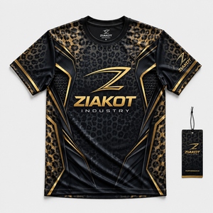 เสื้อยืด ZIAKOT รุ่นใหม่ ดีไซน์พิเศษสำหรับผู้ชาย สีกรมท่า-แดงทองโบราณ คุณภาพสูง - Product Image 4