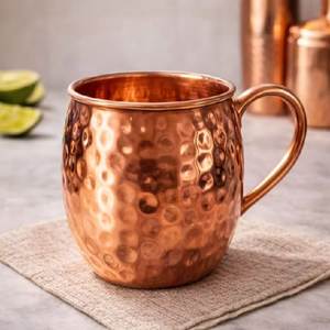 Taza Clásica de Cobre Antiguo para Cócteles, Estilo Moderno, Taza de Cobre Martillada a Mano para Moscow Mule, para Hogar y Hoteles - Product Image 6