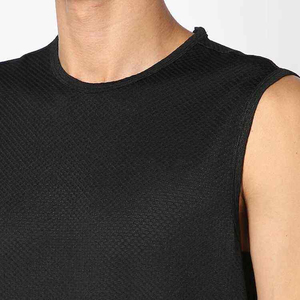Camiseta sin mangas de algodón 100% con logotipo personalizado, jersey sencillo, color liso, holgada, deportiva, para gimnasio, cuello redondo, blanca, para hombre. - Product Image 3