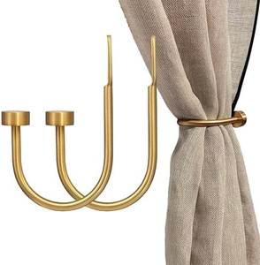 Handmade Solid Brass Curtain Holdback Wall Mounted Bow <b>Tieback</b> Decorative Curtain Hardware for Luxury Homes - Product Image 4