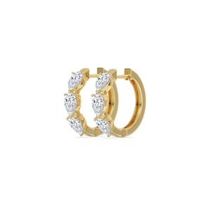 Elegantes Pendientes de Oro Rosa de 9K con Diamantes Cultivados en Laboratorio en Forma de Pera de 2.28 CTW para Colección de Joyería Fina - Product Image 5