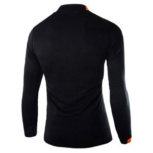 Pull en molleton à col zippé pour homme, chemise thermique de compression, sweat-shirt léger de course, polos à manches longues, vente en gros OEM - Product Image 5