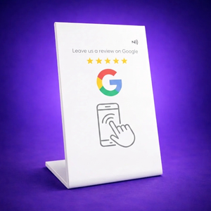 Support de carte NFC intelligent pour avis Google, carte personnalisée avec fonction Tap to Leave Review, carte d'affichage de commentaires professionnels avec code QR - Product Image 2