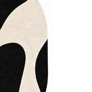 Alfombra de Lana Tufted a Mano Eclipse Path, Alfombra de Lana Abstracta Lineal Hecha a Mano de Primera Calidad, Alfombra de Diseño Artesanal - Product Image 5