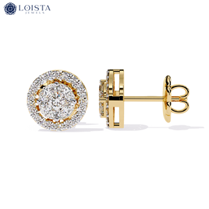 Lab Created Diamonds <b>Earring</b> <b>Earrings</b> 18k14K Gold Fashion <b>Stud</b> Real Diamond Drop <b>Earrings</b> <b>Set</b> Girl Gift - Product Image 1