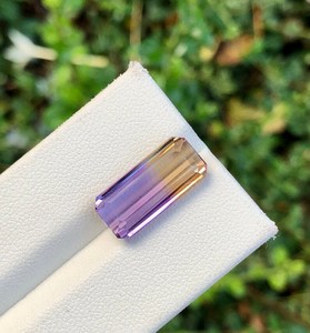 Ametrine naturelle taille octogonale bicolore, pierre précieuse en vrac certifiée IGI, effet lumineux pour la fabrication de bijoux fins - Product Image 2
