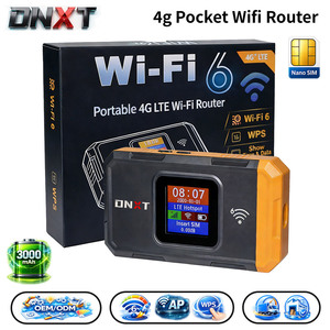 Router SIM DNXT <span class=keywords><strong>4G</strong></span> WiFi WiFi6 LTE, Router SIM <span class=keywords><strong>4G</strong></span> con WPS, Batería de 3000 mAh, Router WiFi Portátil, Modo AP, Tipo-C, WiFi de Bolsillo, Compatible con Cualquier Red para Viajes - Product Image 1