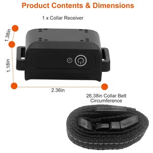 เครื่องรับสัญญาณฝึกสุนัขกันน้ำ IP67 ระยะไกลสูงสุด 3280 ฟุต พร้อมปลอกคอสั่นสะเทือน ส่งเสียงเตือน และช็อตไฟฟ้า สำหรับฝึกสัตว์เลี้ยง - Product Image 6