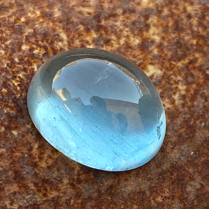 Amazing Natural Top Color Aquamarine Ovale Forme Cabochons Stone With Good Lustre Loose Gemstone For Making Jewelry 13.91 Carat - Product Image 1