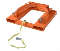 Pince de levage robuste pour fûts de 55 gallons, en acier lourd, pour chariots élévateurs
