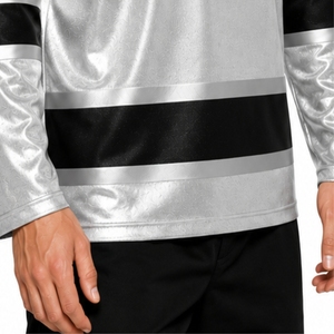 Maillot de hockey sur glace personnalisé pour homme, manches longues, sublimation, coupe athlétique, col en V, design OEM personnalisé, séchage rapide. - Product Image 6
