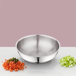 Cubo para servir dal curry de acero martillado, sin BPA, resistente al calor, moderno y de lujo, con asas doradas, plato pequeño de metal para preparación y servicio en la cocina - Product Image 6