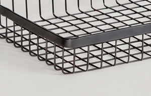 Modern Rectangle Metal Wire Storage <b>Basket</b> Black Stackable Multi Purpose Organizing <b>Tray</b> for Neatening and Home Use - Product Image 2