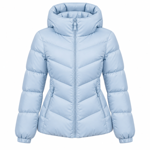 Veste matelassée pour femme personnalisée en gros, respirante, en nylon, surdimensionnée, épaisse, en coton matelassé, avec logos personnalisés - Product Image 1