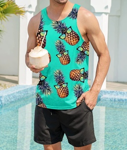 Débardeur entièrement sublimation pour hommes, avec impression graphique personnalisée, respirant, séchage rapide, sans manches, cordes de gymnastique, Singlets - Product Image 3